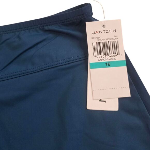 Jantzen Blue Side Slit Swimsuit Coverup Skirt 16 - Picture 4 of 5